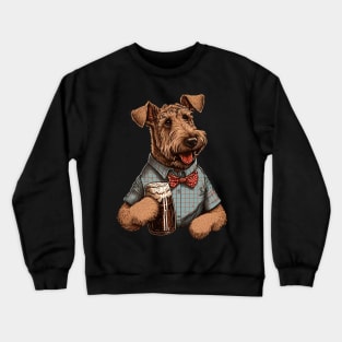 Terrier Holding A Beer Crewneck Sweatshirt